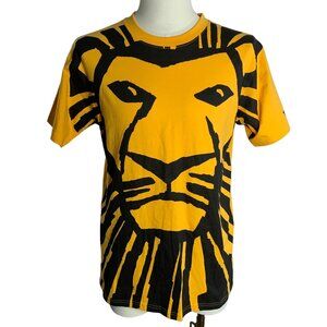 Disney Lion King Broadway Musical T Shirt M Yellow Orange Crewneck Short Sleeve